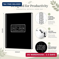 2027-2028 Monthly Planner, 24-Month Calendar, 8.6″ x 11″ Academic Planner | Janu