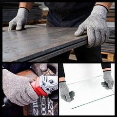 4 Pairs Safety Cut Proof Stab Resistant Kitchen Butcher Level 5 Anti-cut Gloves