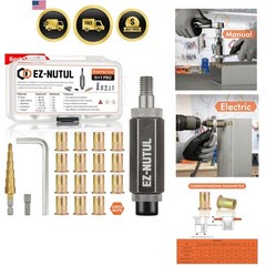 Rivet Nut Installation Tool Set Flat Head Rivnut Threaded Insert Nut Kit SAE …