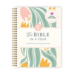 Official Spiral Bible® The Bible in a Year | 52 Week Guided 8.5 X 11, Floral