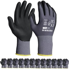 Work Gloves with Nitrile Coat and Micro Foam Grip on Palm and Fingers,12Pairs…