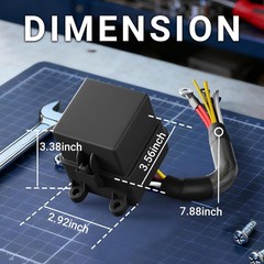 DaierTek 12V 3 Way Waterproof Relay Box Pre-Wired Fuse and Relay Box 3×4 Pin 40A