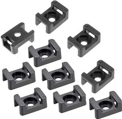 Cable Tie Mounting,100 Pcs Zip Base,5 mm(M5) Screw Hole, Black