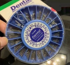 Dental Screw Post Completed Kit SS/Gold Plated Titanium Conical Root Canal Pins
