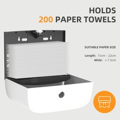 Paper Towel Dispenser Wall Mount Paper Towel Holder Large Capacity C Fold Hand T