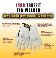 2 PR. Tillman 1488 Truefit Top Grain Goatskin TIG Protective Welding Work Gloves
