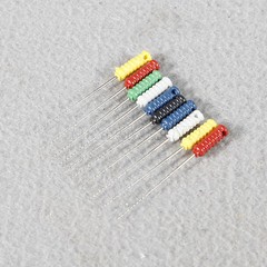 10pc Dental Barbed Broaches #1-6 Assorted Handle Endodontic File 25mm Stainless