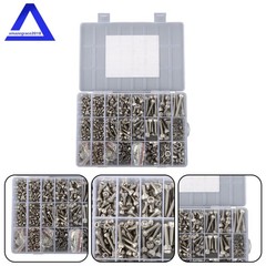 1220PCS M3 M4 M5 M6 Metric Screws Assortment Kit, Hex Socket Head Cap Bolts Nuts