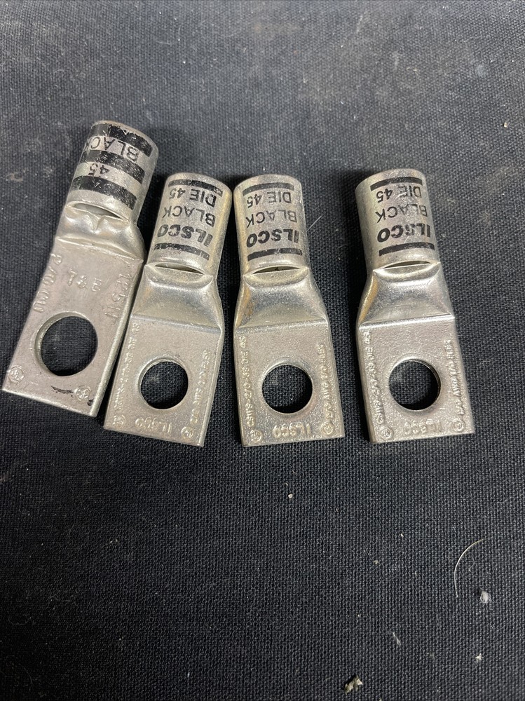 4- ILSCO BLACK DIE 45 2/0 AWG 1/0 FLEX CLNS-2/0-12 COMPRESSION LUG