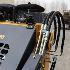 Mini Skid Steer Loader 24HP 4-in-1 Bucket 3-Stage Pump Hydraulic System Upgraded