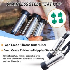 Portable Electric Cow Milking Machine Milking Equipment 25L 304 Stainless Steel