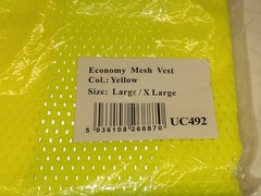 2 Portwest UC492 Economy Hi-Vis Reflective Cooling Mesh Safety Work Vest L/XL