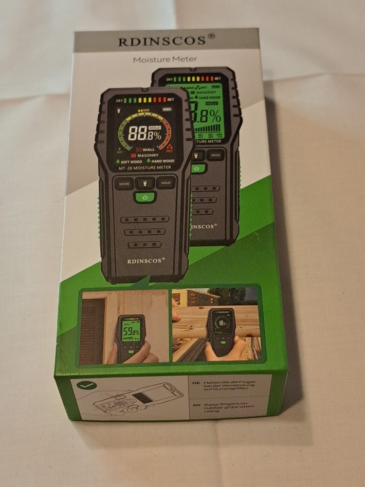 New RDINSCOS Digital Wood Moisture Meter Pinless Type Moisture Detector