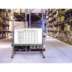 Lean Board 72 In. X 40 In. Mobile Whiteboard Magnetic White (1-Pack)