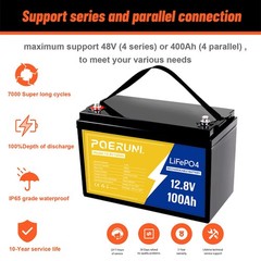 12V 100Ah LiFePO4 Lithium Battery 8000+ Deep Cycle BMS for Solar RV Off-grid NEW