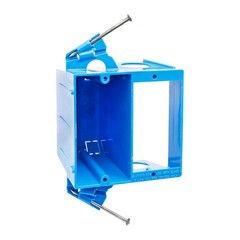 5-Pack New Work 2-Gang Dual Voltage Box/Bracket 21 Cu In ETL w/Four Knockouts