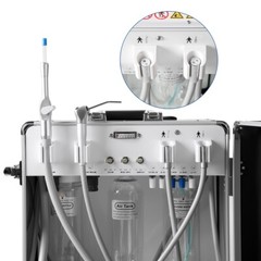 Portable Dental Delivery Unit With Air Compressor Strong Suction 4Hole/Chair
