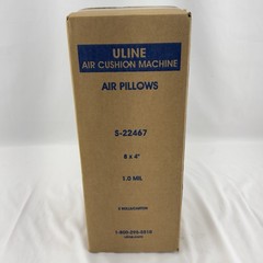 Uline S-22467 Air Pillow Film 8″ x 4″ 1.0 Mil 2 Rolls 2300ft Air Cushion Machine