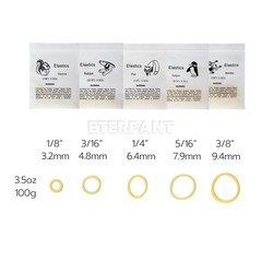 2xETERFANT Dental Ortho Elastics Rubber Bands Latex Braces 3.5oz 1/8(Chipmunk)