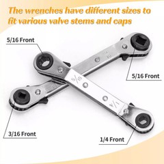 New Valve Core Remover Installer Tool & HVAC Service Wrench Set 1/4 & 5/16 Port