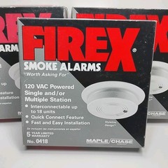 3 Brand New Fire X Smoke Alarm Model G-18 No. 0418 Fast And Easy Installation