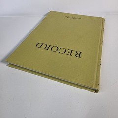 Vintage Federal Supply Service Record Book Set Of 2 Green Cloth Ruled Paper