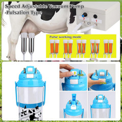 Milking Machine for Cow Electric Milker 3L Portable Pulsation Vacuum Pump Automa