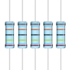 5W Metal Film Resistor Kit from 1 Ohm to 1M Ohm 25 Values 5 Watt 1% Resistors