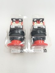 (2 Pcs) New Fuji Electric AR30V2R-02R Emergency Stop Pushbutton 2NC 30mm