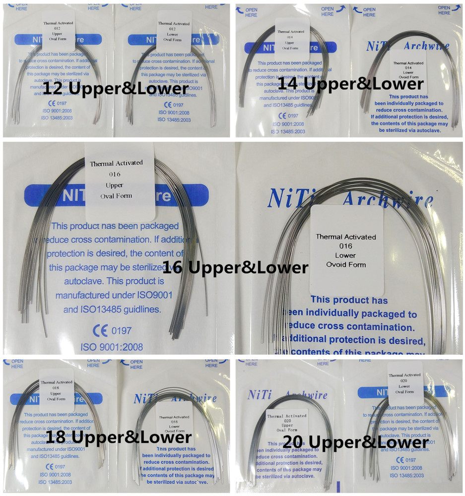 Dental Orthodontic Arch Wire Thermal Activated Niti Wires Oval 12-20 U/L