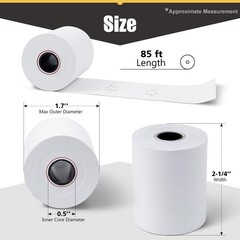 100 Rolls 2 1/4″ x 85′ feet Thermal POS Cash Register Credit Card Receipt Paper
