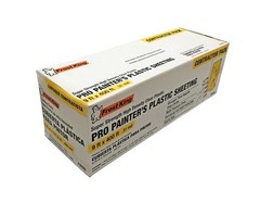 High Density Painter’s Plastic Sheeting 9′ x 400′ Clear Dispenser Pack, .31 mil