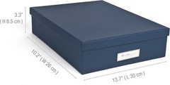 Impact Resistant Blue File Organizer with Lift-Off Lid – 478 Cubic Inch Capacity