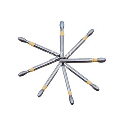 10 Burs Dental Diamond Burs FG Egg Football 379/023XF Extra Fine Grit High Speed