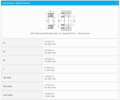 NTN 1304SK Self Aligning Ball Bearing 20x52x15mm.