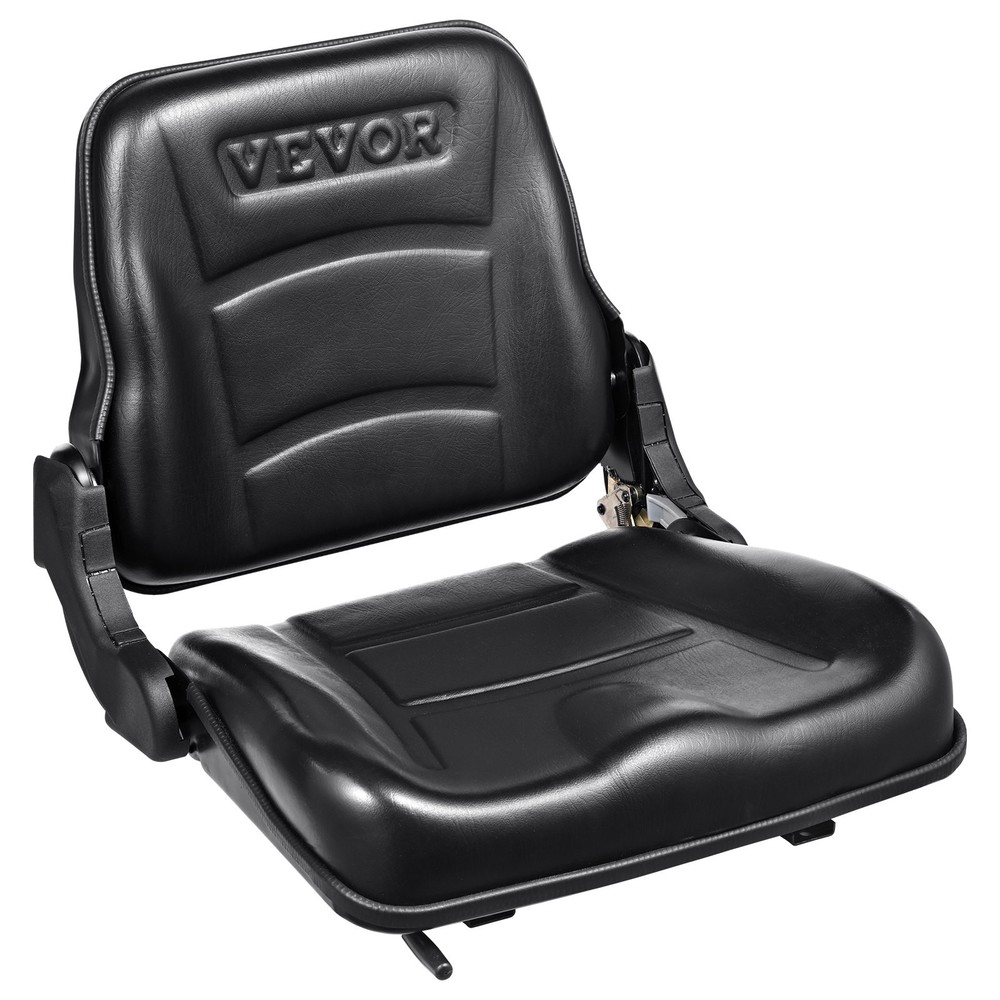 Universal Forklift Seat, Fold Down Tractor Seat with Adjustable Angle Back and M