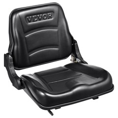 Universal Forklift Seat, Fold Down Tractor Seat with Adjustable Angle Back and M