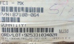 10pc FCI 87180-064 Modular Jack Connector CAT3 RJ11 6P4C 6POS/4Contact 1Port NEW
