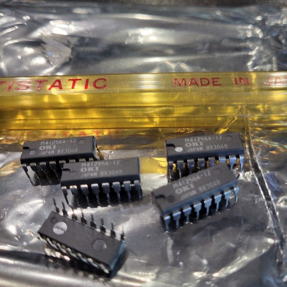 (5 PCS) Okidata M41256A-12 41256 256K Dynamic RAM NEW FACTORY TUBES USA $15