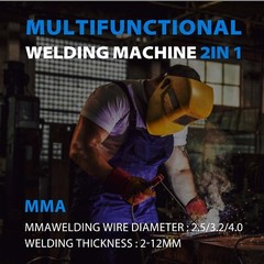 HITBOX Aluminum AC/DC TIG Welder 220V 200A Digital MMA TIG Welding Machine Pulse