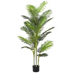 78.5″ Artificial Palm Tree with Black Plastic Pot, Set of 2