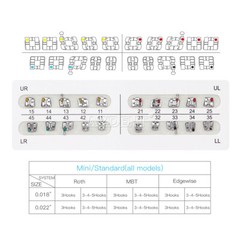 10 X Dental Orthodontics Brackets Braces Mini Roth Slot 0.022 Hooks 3 AZDENT