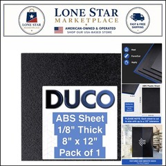 Versatile 1/8″ Thick 8″ x 12″ ABS Plastic Sheet – Textured & Matte Finish
