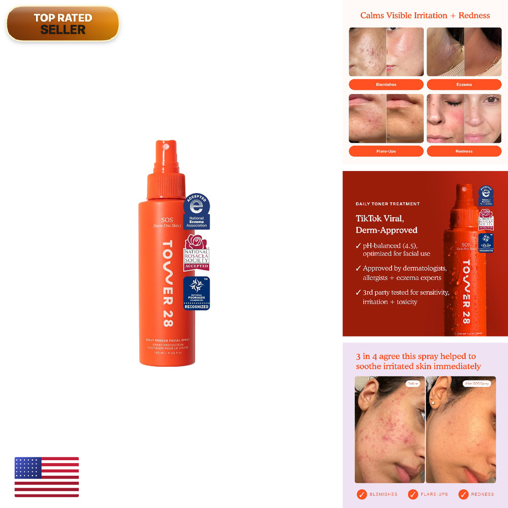 Tower 28 Sos Daily Rescue Facial Spray For Sensitive Skin Hypochlorous Acid