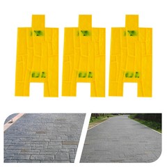 3Pcs For Wall & Floor Stamping Concrete Stamping Molds Concrete Texture Mats