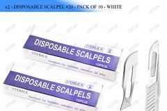 STERILE DISPOSABLE SCALPELS #20-2 BOX OF 10PCS-SINGLE USE – DISSECTING, SURGICAL