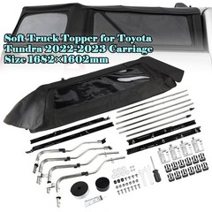 Soft Truck Topper Toyota Tundra 2022-2023 Oxford Fabric Clear Windows