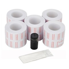 Price Tag Gun Sticker Red line 600 Labels per Roll Refill Ink Roller For MX-5500