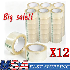6/12 Rolls Shipping Packaging Box Packing Sealing Tape 2 mil 2″ x 110 Yard 240FT