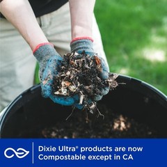 Dixie Ultra Paper Bowls 20oz 150 Count Microwave Safe Disposable Compostable